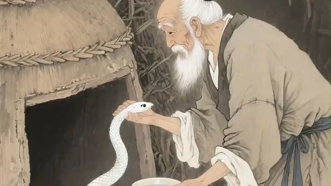 民间故事《书生与狐》张老汉行善得灵蛇报恩