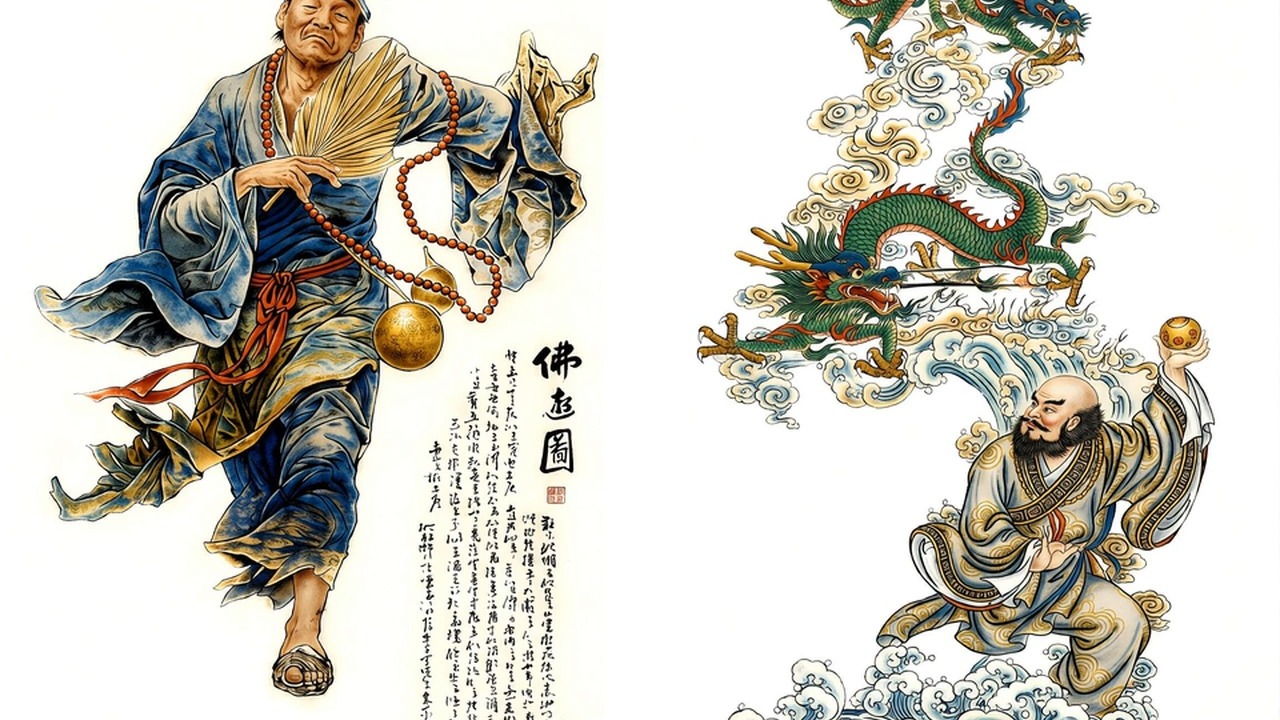 民间故事《济公斗法》：奉堂谕监斩华云龙，二鬼闹法场