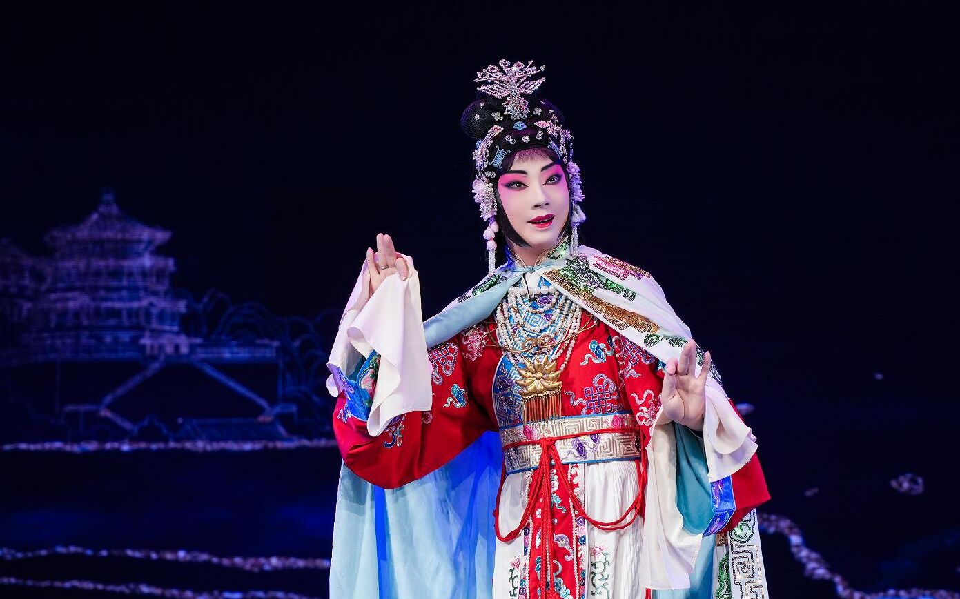 京剧西施洪峰演唱想当年苎萝村春风吹遍
