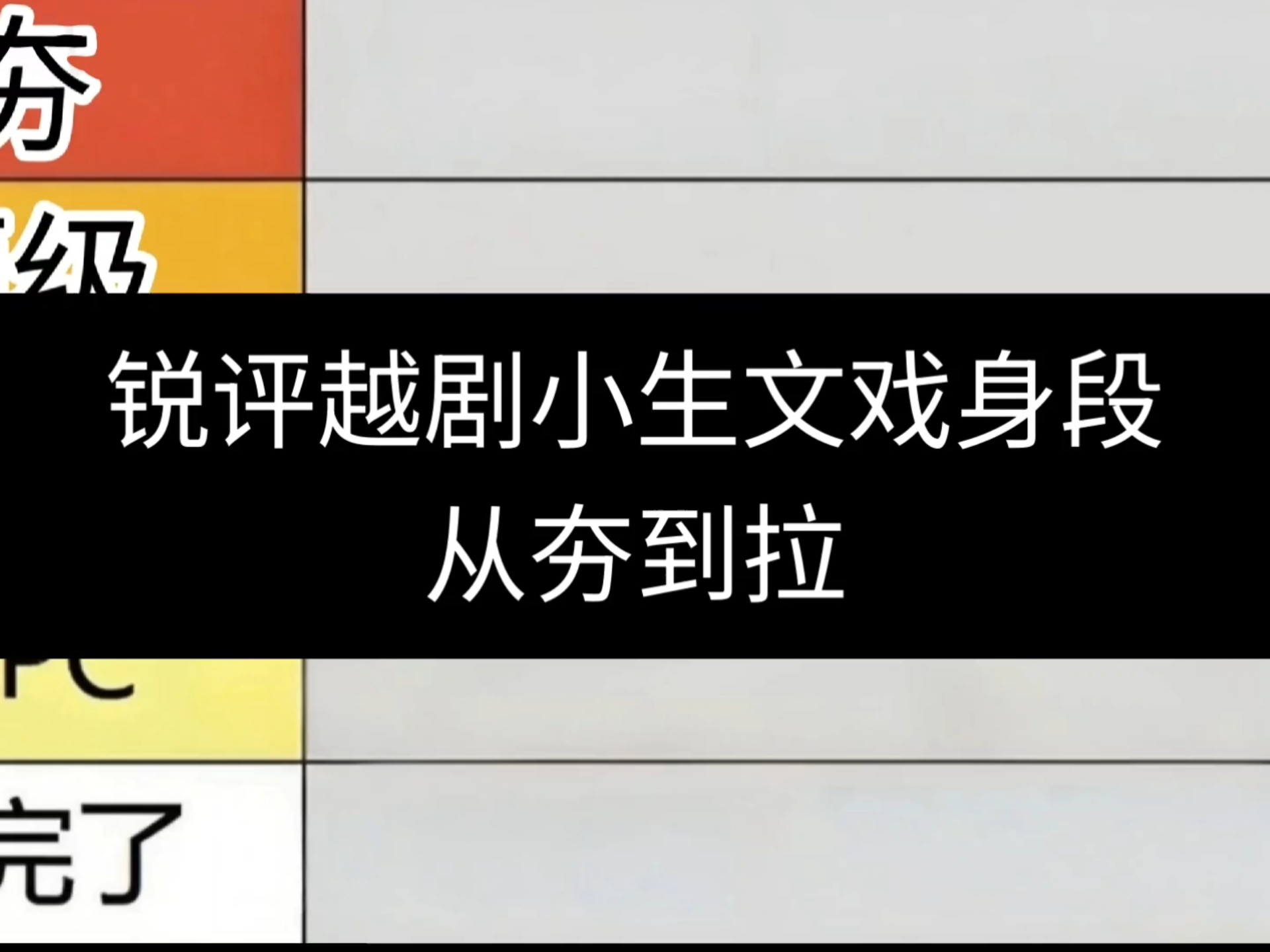 京剧文明人锐评越剧小生文戏身段