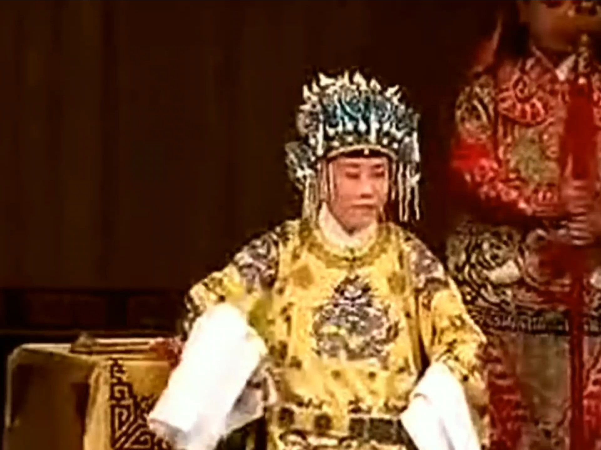蓝文云康万生京剧《遇皇后打龙袍》经典选段
