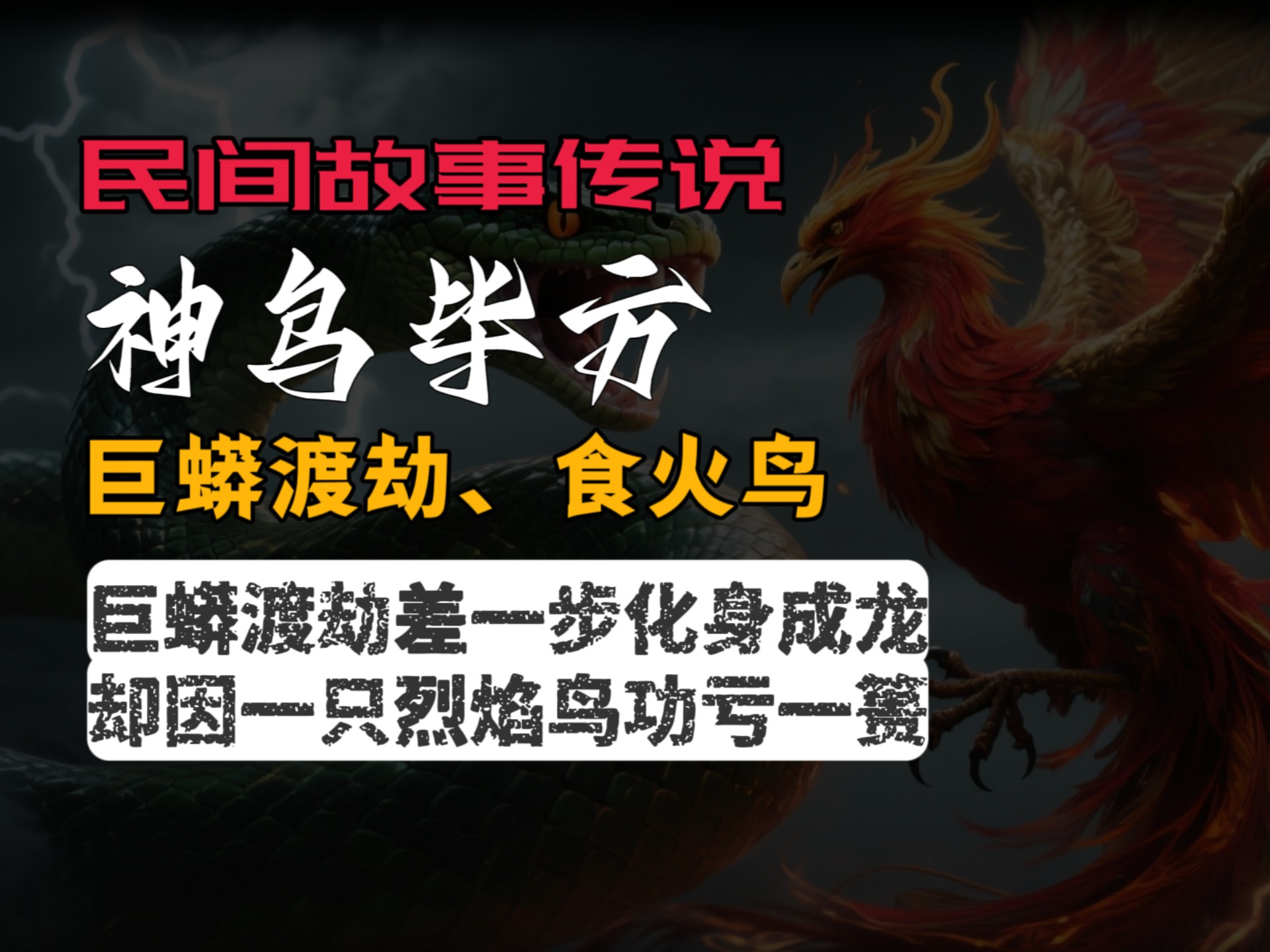 民间故事《渡劫》巨蟒化龙差一步