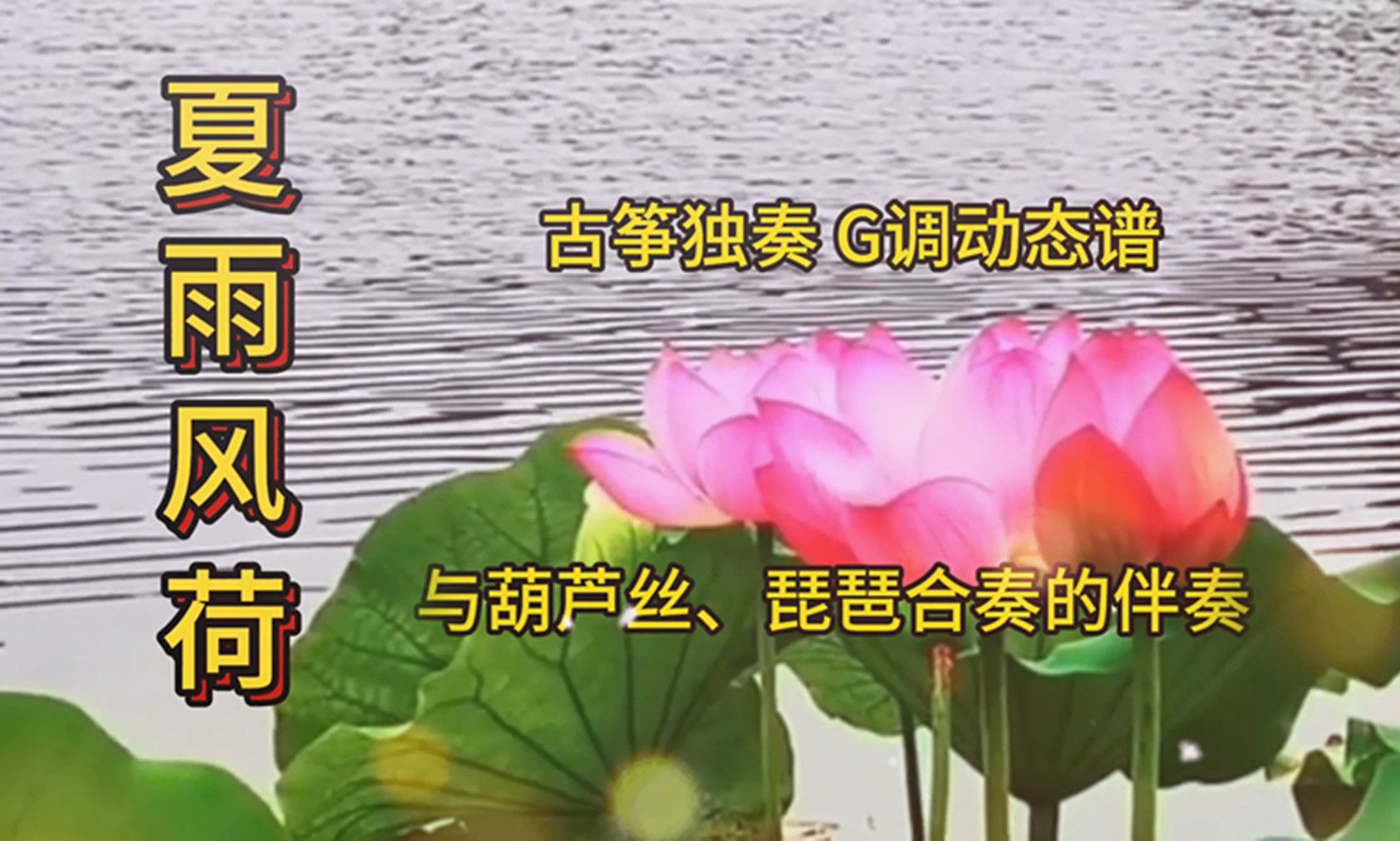 川剧《琵琶记》古筝独奏《夏雨风荷》伴奏