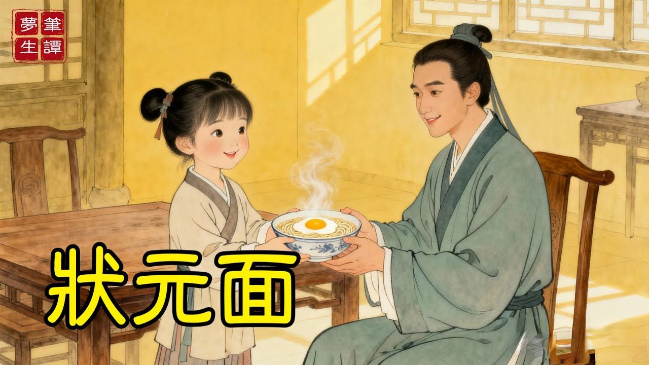 民间故事《书生》：面摊小丫头心善，书生状元报恩