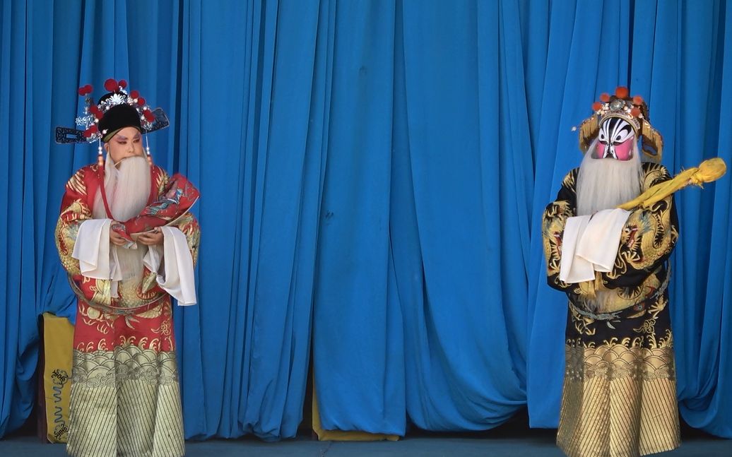 剧团演出秦腔《黑叮本》,二位对唱紧凑和谐,韵味十足百听不厌