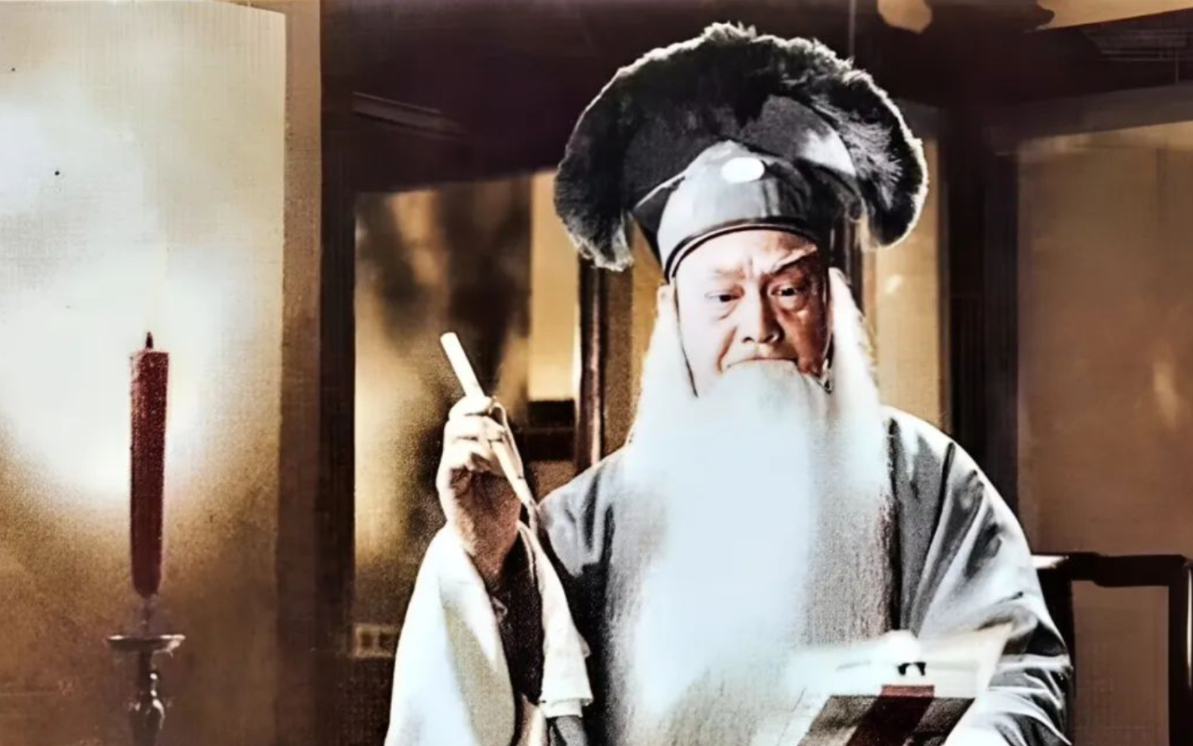 京剧《四进士》周信芳名段“上写田伦顿首拜”