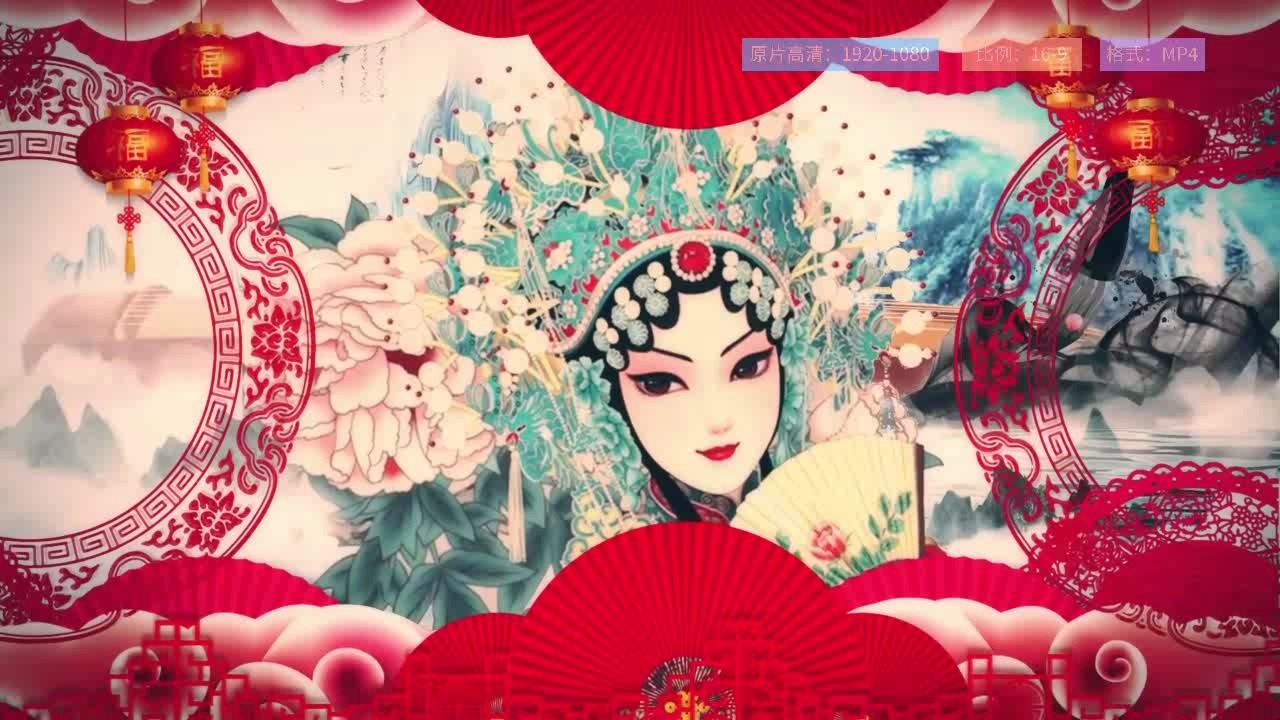 京剧《独木关》晚会演出LED背景视频素材